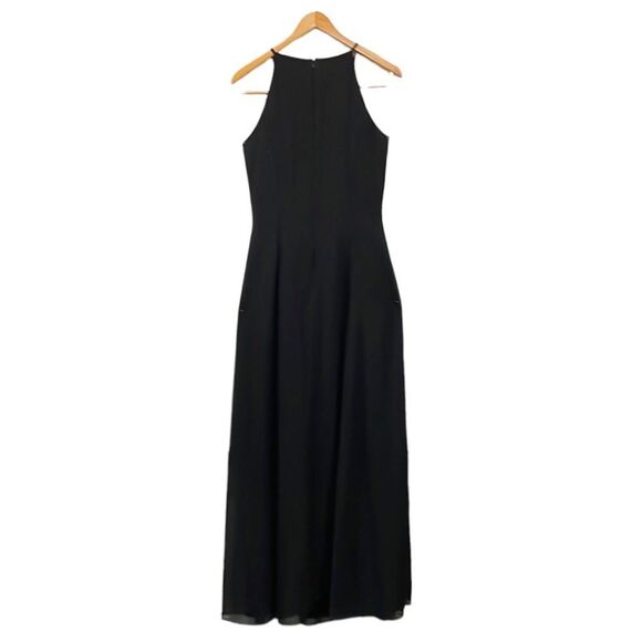 Vintage Y2K 90s Scott McClintock Sleeveless‎ Long Formal Maxi Dress 12 Black - Picture 4 of 7